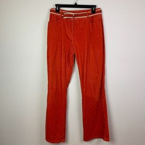 Lilly Pulitzer Orange/Red Cords w/Belt Size 4
